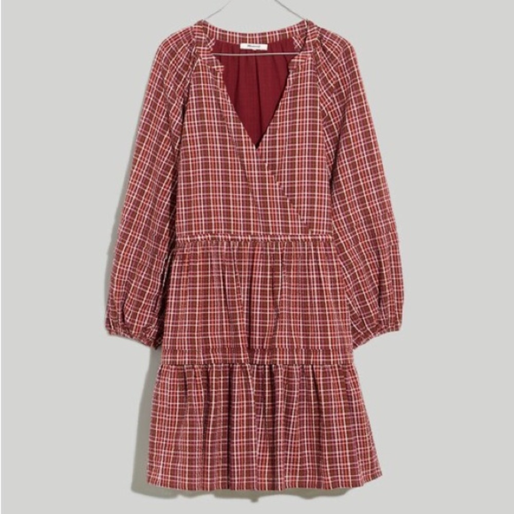 🎉SALE🎉 Madewell Plaid Holiday Dress